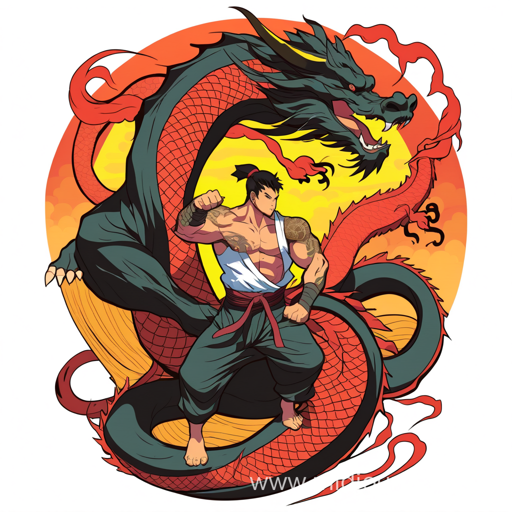 midjourney dragon ryu tattoo