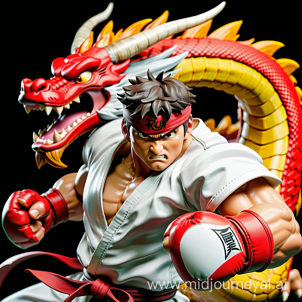 midjourney dragon ryu anime